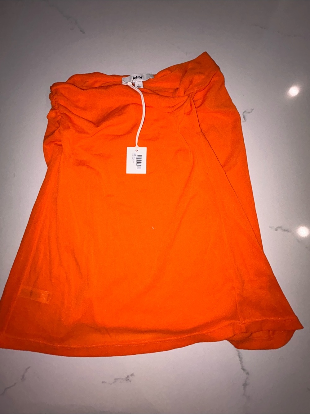 Khy Bright Orange mesh Skirt with Tag